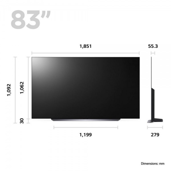 LG OLED83C34LA 83'' OLED evo 4K HDR Smart TV