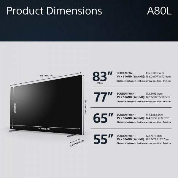 Sony  XR77A80LU 77'' 4K Smart  OLED TV